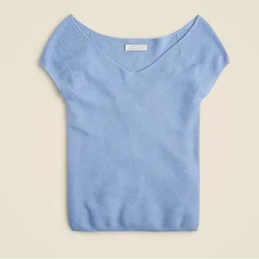 J. Crew Cashmere silk blend sweater short sleeve shirt